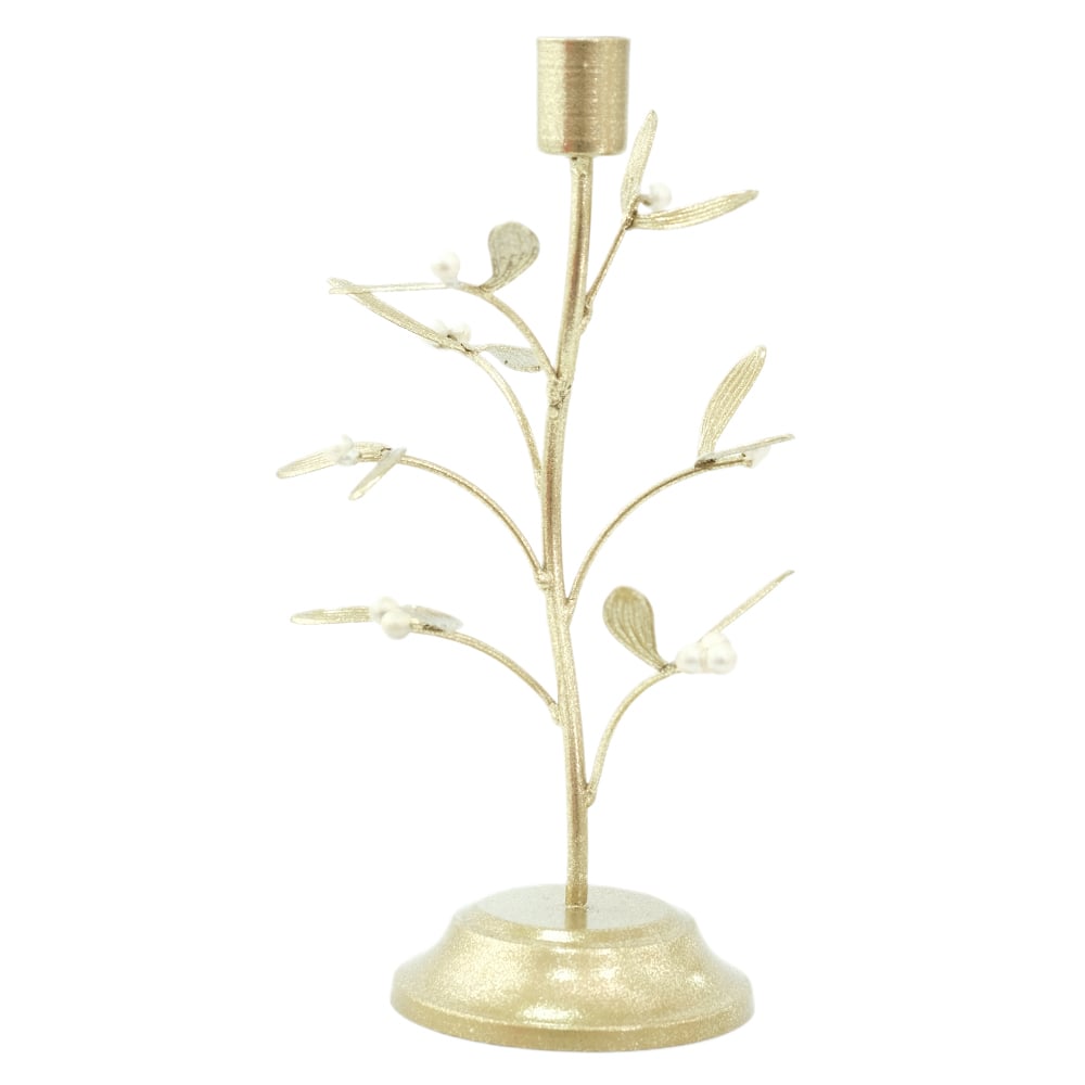 DECORACAO NATAL  CANDELABRO 25,5X11,5cm (DOURADO)