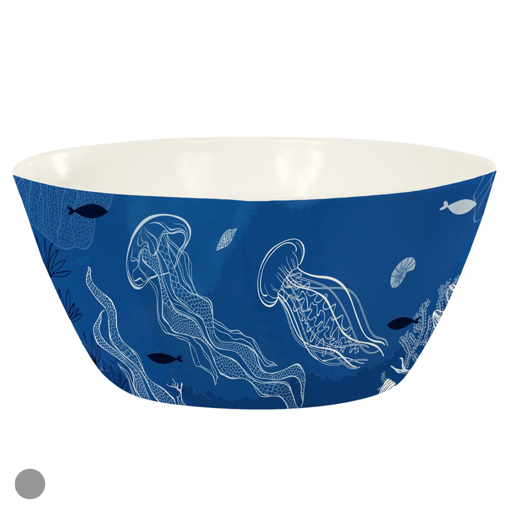 BOWL MELAMINA NAUTICA 750ML (AZUL) 7X15cm