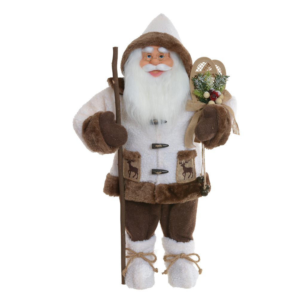 PAPAI NOEL NATAL EM PE (BEGE MARROM) 60cm