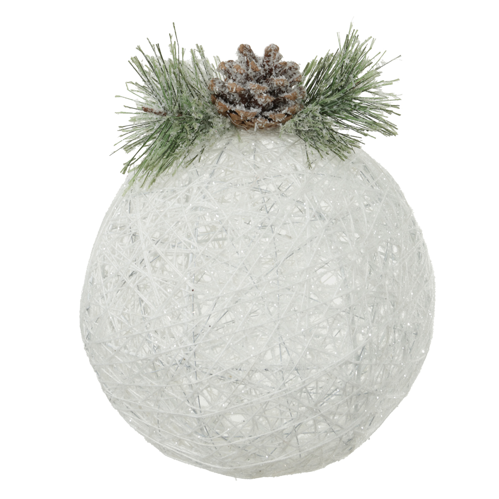 BOLAS DECORADAS NATAL (BRANCO) 15D