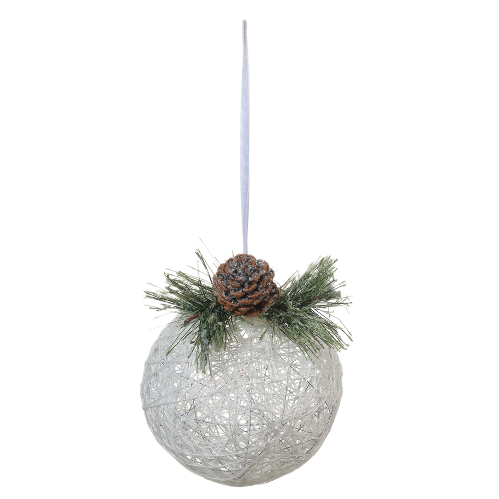 BOLAS DECORADAS NATAL (BRANCO) 12D