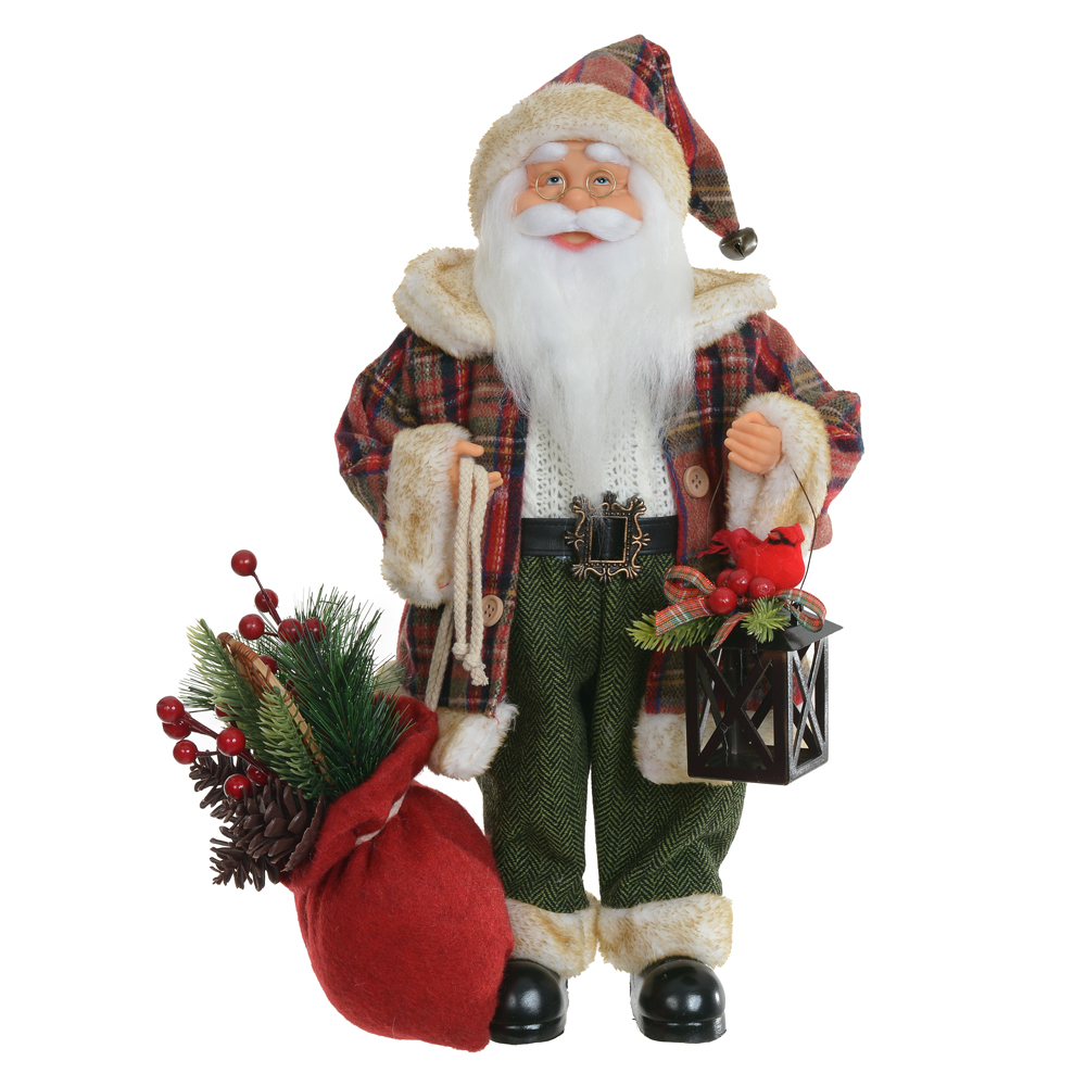 PAPAI NOEL NATAL EM PE (VERMELHO VERDE) 45cm