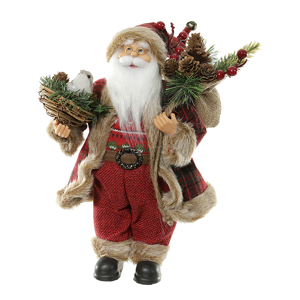 PAPAI NOEL NATAL EM PE (VERMELHO BEGE) 30cm