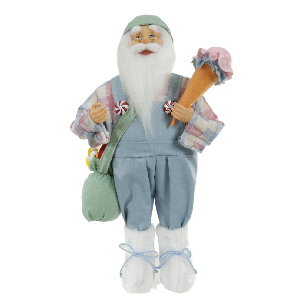 PAPAI NOEL NATAL EM PE (AZUL VERDE) 45cm