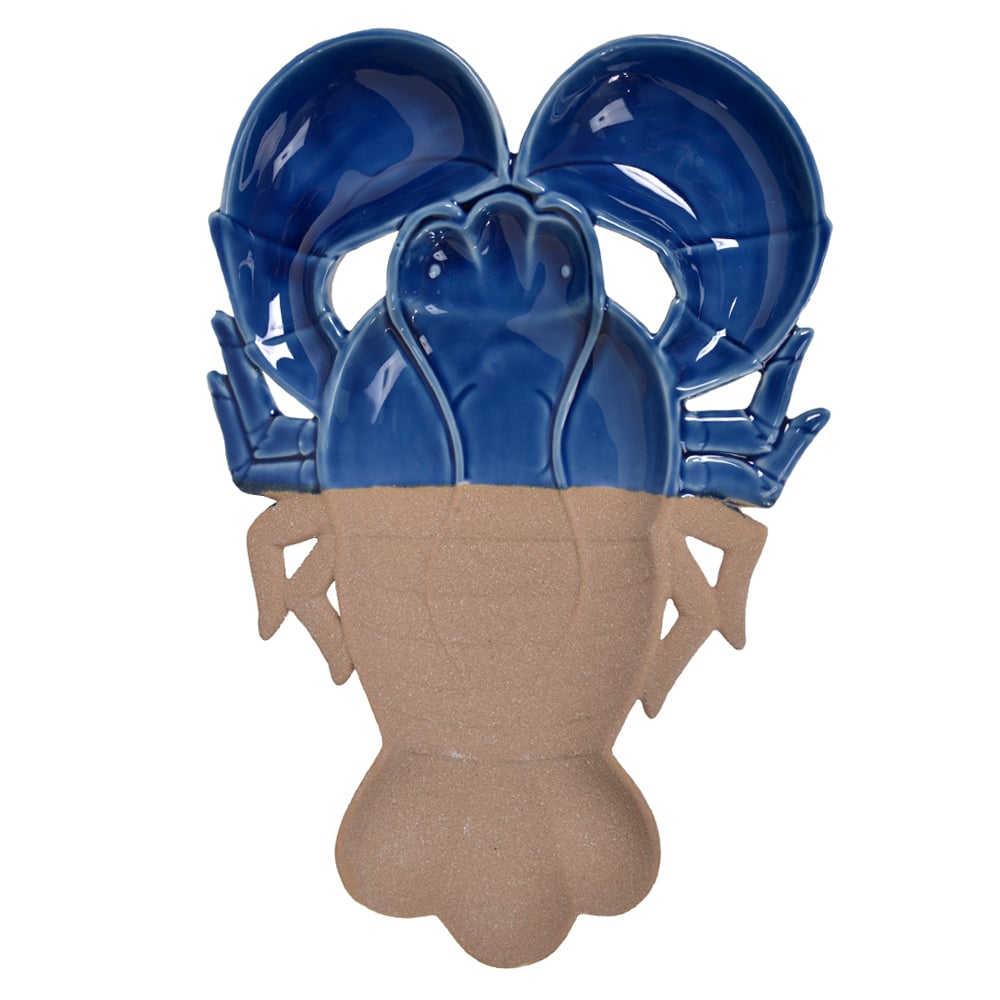 LAGOSTA DECORATIVA PAREDE (BEGE AZUL) 23,5X34,5cm