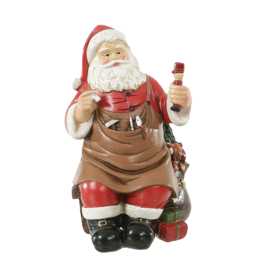 RESINA NATAL ARTISTA NOEL (VERMELHO BEGE) 17X11cm