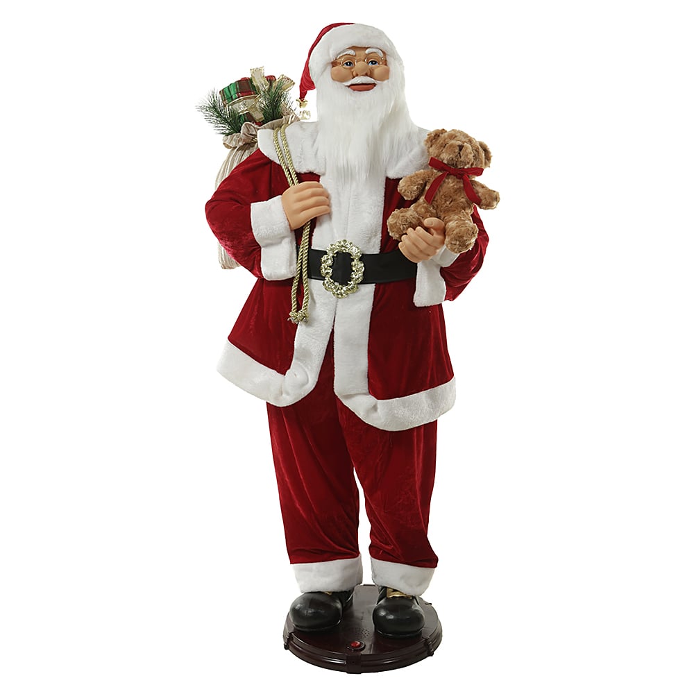 PAPAI NOEL NATAL C/MOV E SOM (VERMELHO) 1,5m