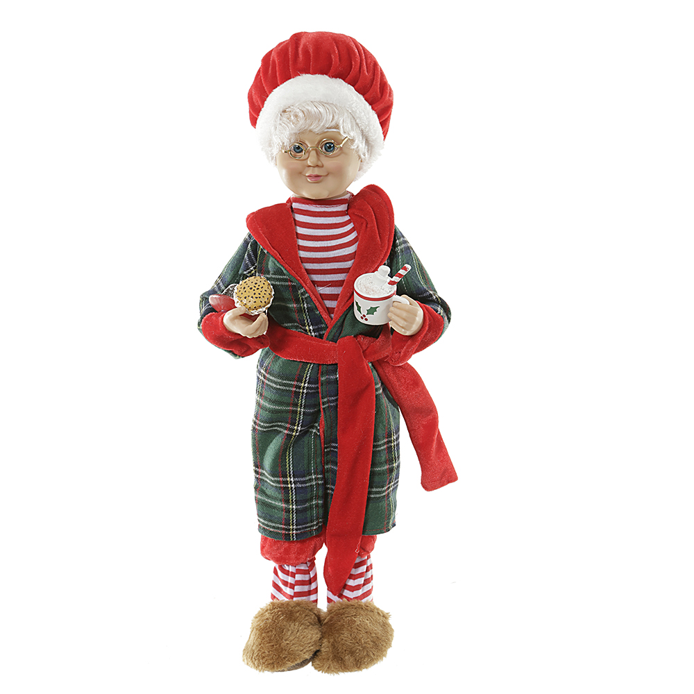 MAMAE NOEL NATAL PIJAMA (VERDE VERMELHO) 45cm