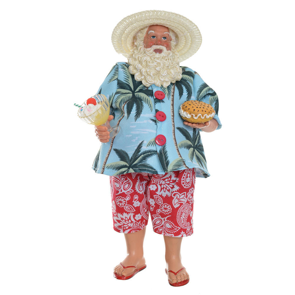 RESINA NATAL PAPAI NOEL (VERMELHO AZUL) 28X18cm