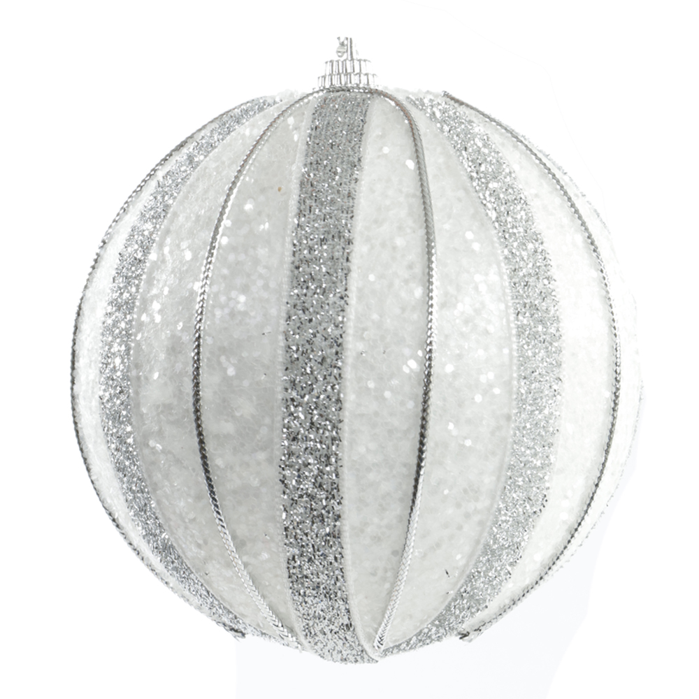 BOLAS DECORADAS NATAL C/2 UND PVC (BRANCO) 10D
