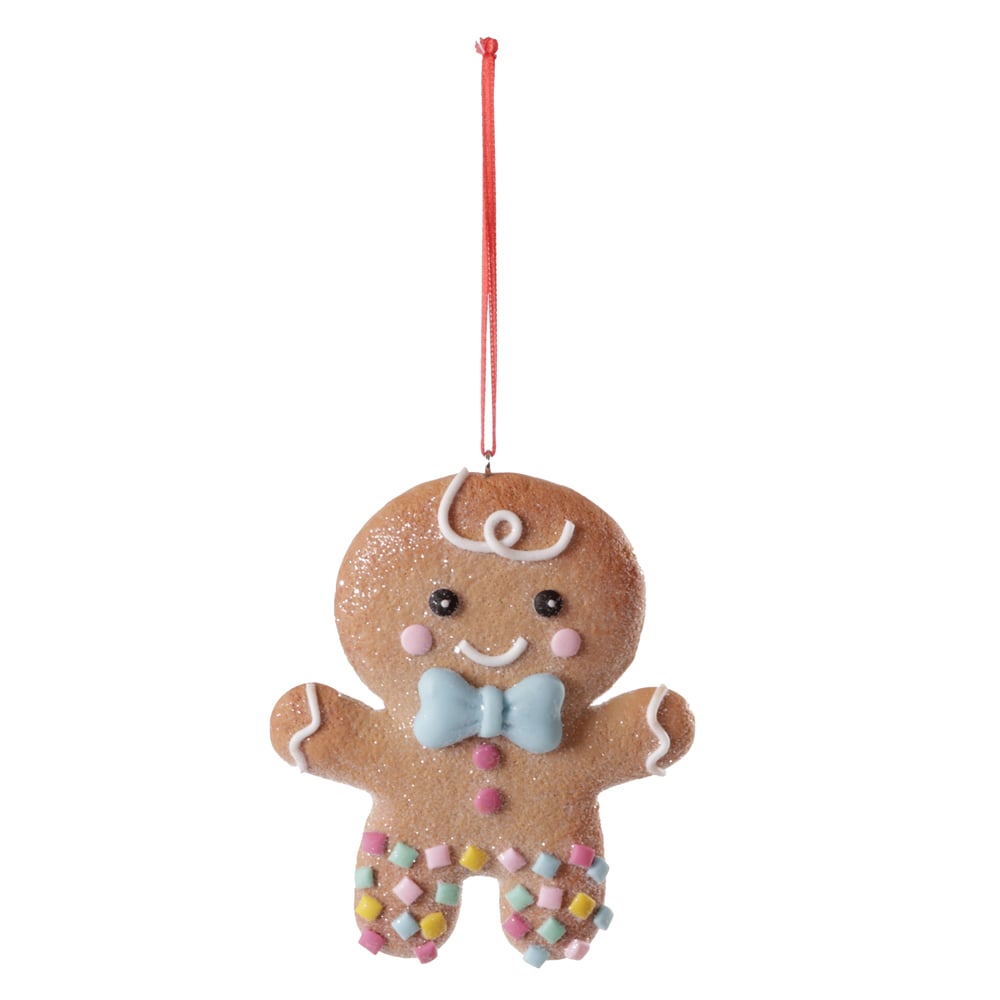 ENFEITE BONECO GINGERBREAD NATAL (COLORIDO) 7,9X1,6X10,2cm