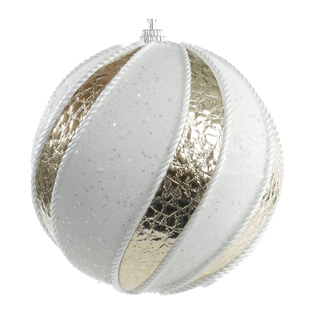 BOLAS DECORADAS NATAL C/2 UND PVC (BRANCO) 10D