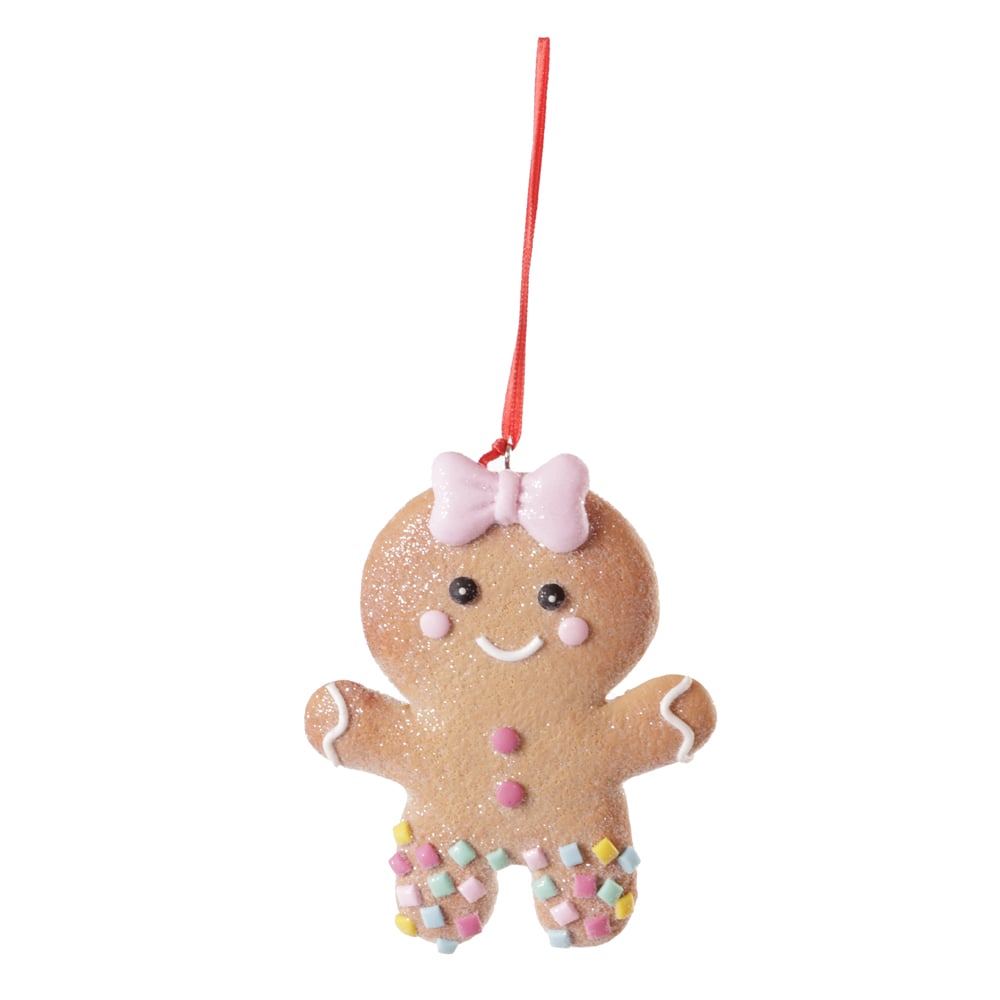 ENFEITE BONECA GINGERBREAD NATAL (COLORIDO) 7,9X1,6X10,2cm