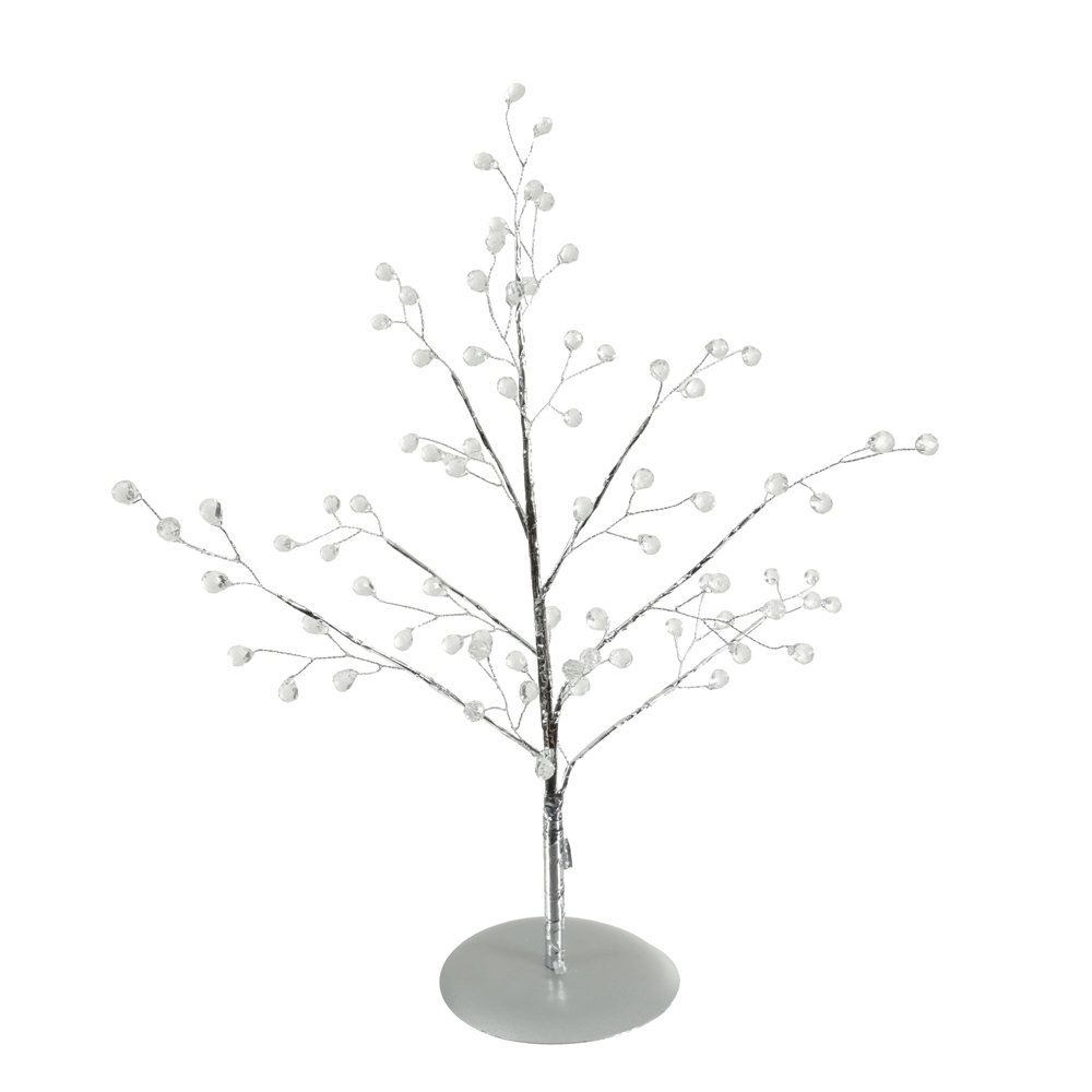 F.MINI ARVORE CRISTAL NATAL (PRATA) 35cm