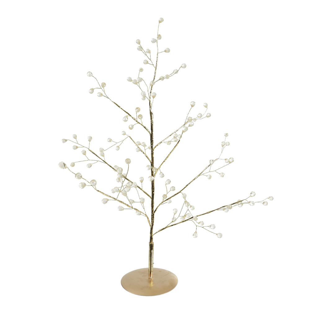 F.MINI ARVORE CRISTAL NATAL (DOURADO) 45cm