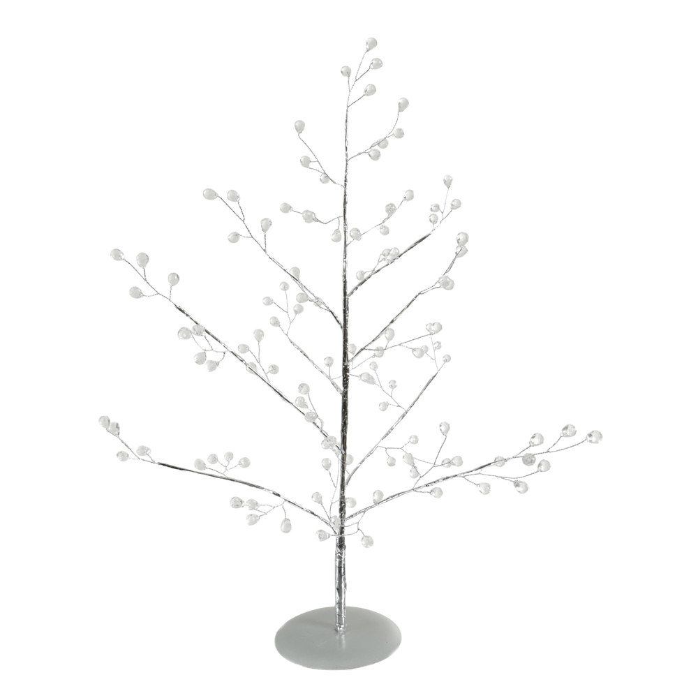 F.MINI ARVORE CRISTAL NATAL (PRATA) 45cm