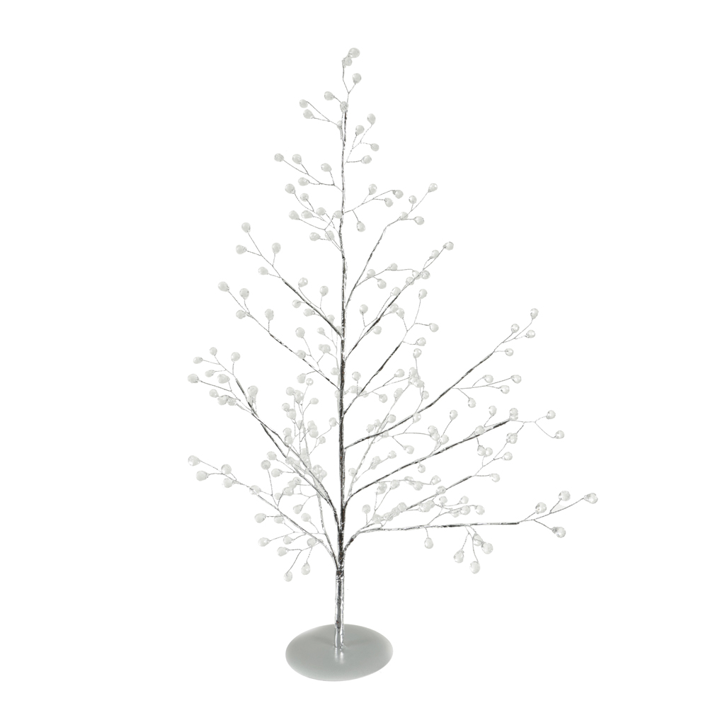 F.MINI ARVORE CRISTAL NATAL (PRATA) 55cm