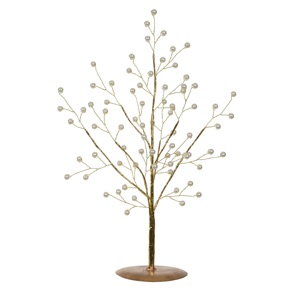 F.MINI ARVORE PEROLA NATAL (DOURADO) 35cm