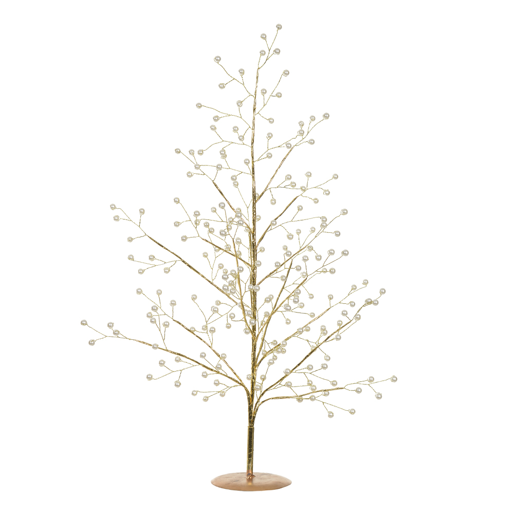 F.MINI ARVORE PEROLA NATAL (DOURADO) 55cm