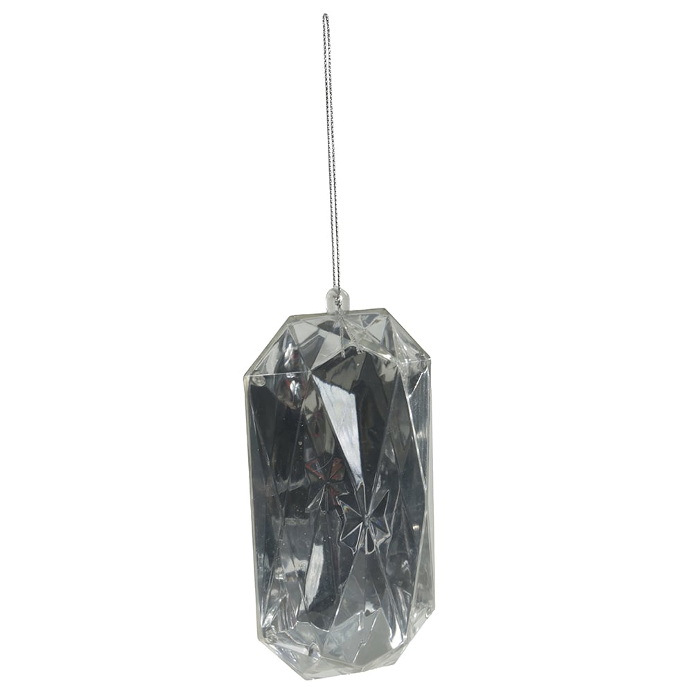 ENFEITE PENDENTE NATAL (PRATA) 14,5X7X5,5cm