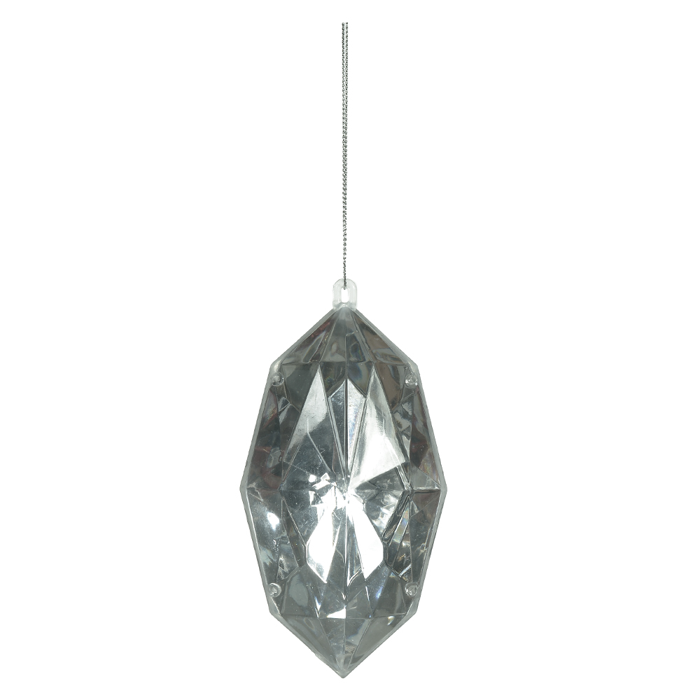 ENFEITE PENDENTE NATAL (PRATA) 13X7X4cm