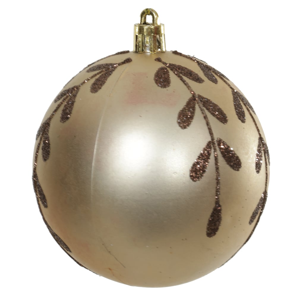 BOLA DECORADA NATAL C/6 (COLORIDO) 8cm