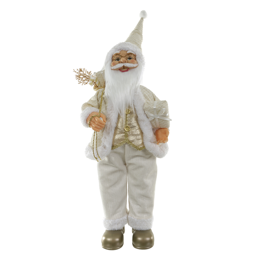 PAPAI NOEL NATAL EM PE (DOURADO) 60cm