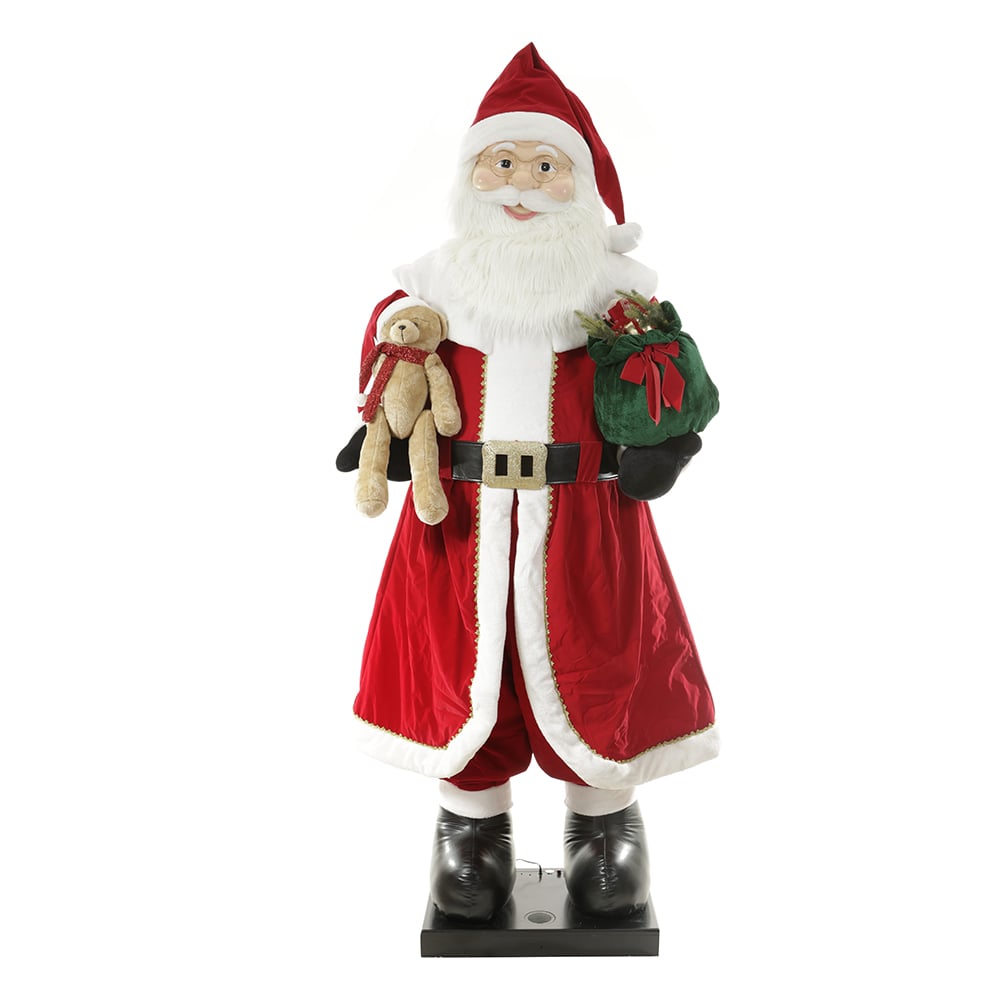 PAPAI NOEL NATAL C/MOV E SOM (VERMELHO BRANCO) 3m