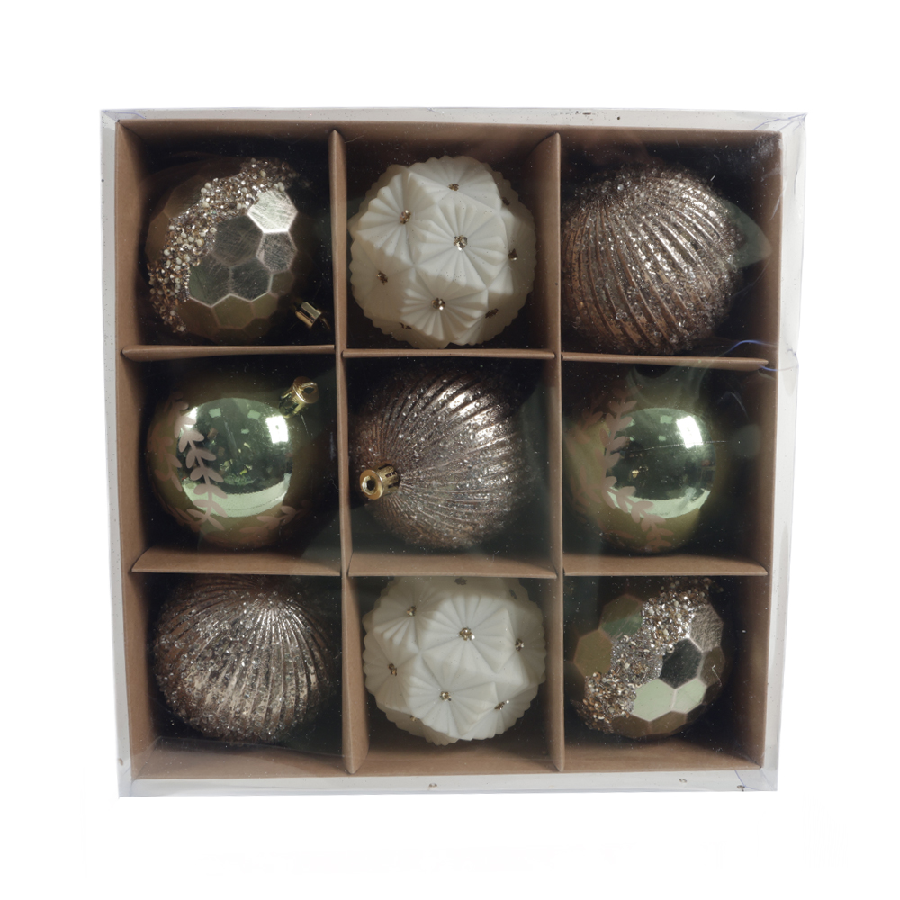 BOLAS DECORADAS C/9 UND (COLORIDO) 8D