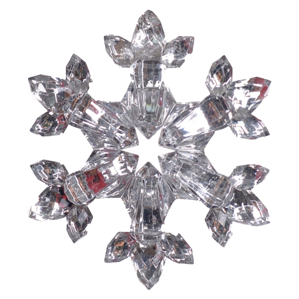 ENFEITE NATAL FLOCO DE NEVE (TRANSPARENTE) 8,3X9,5cm