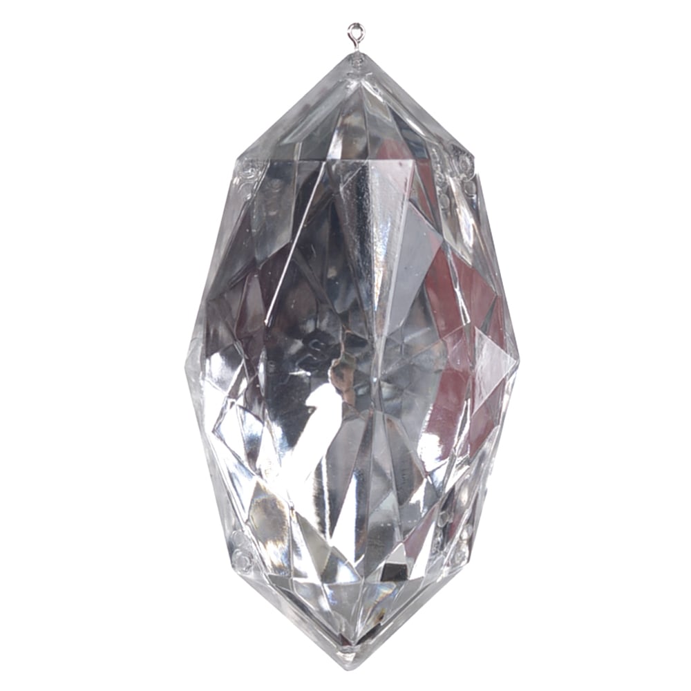 ENFEITE NATAL CRISTAL PENDURAR (PRATA) 7X13,5cm