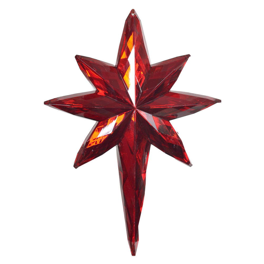 ENFEITE NATAL ESTRELA (VERMELHO) 15X20,5cm