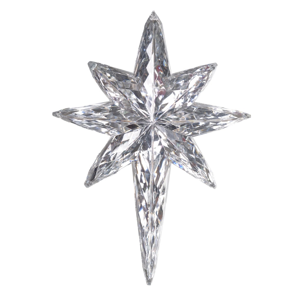 ENFEITE NATAL ESTRELA (PRATA) 15X20,5cm