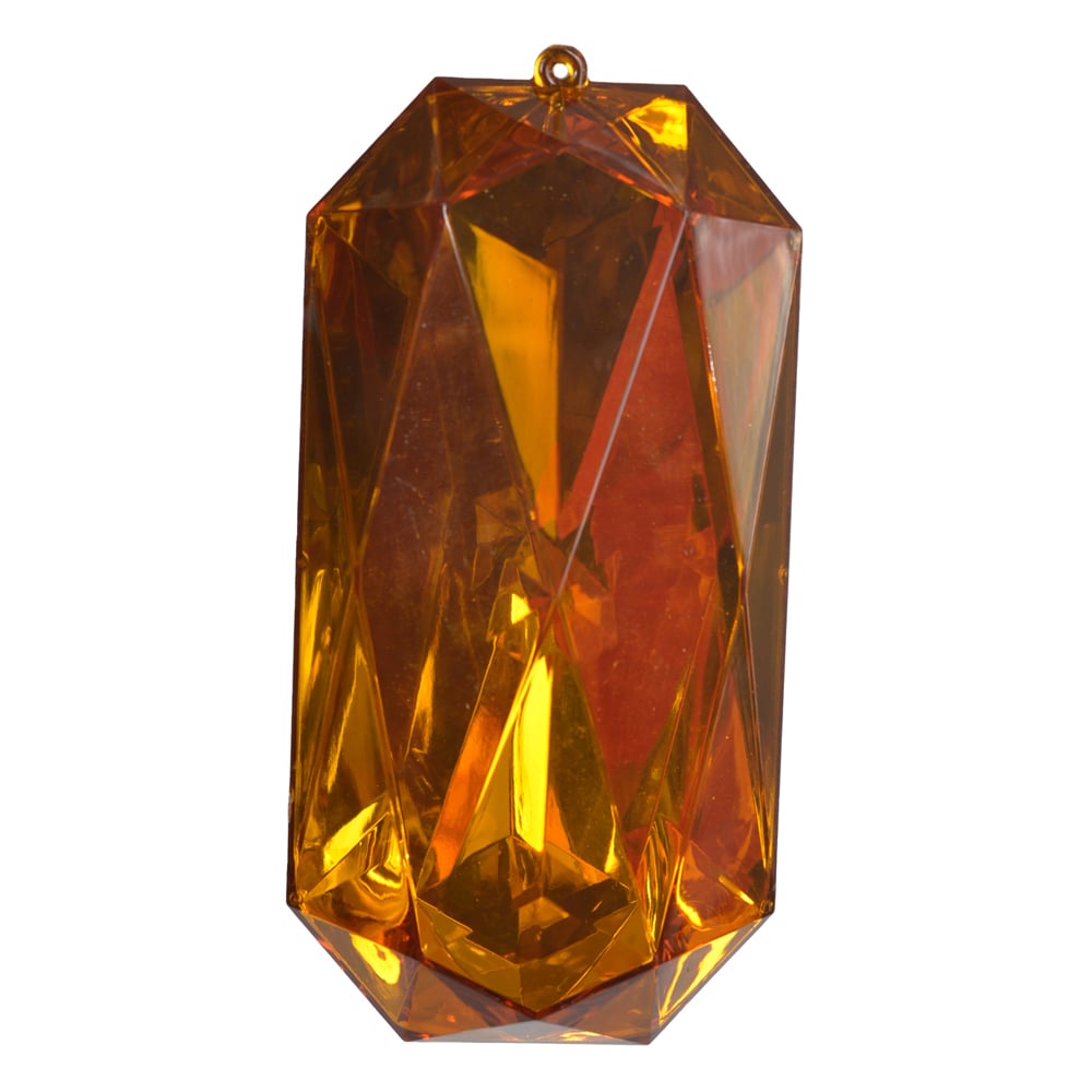 ENFEITE NATAL CRISTAL PENDURAR (AMBAR) 22X11cm