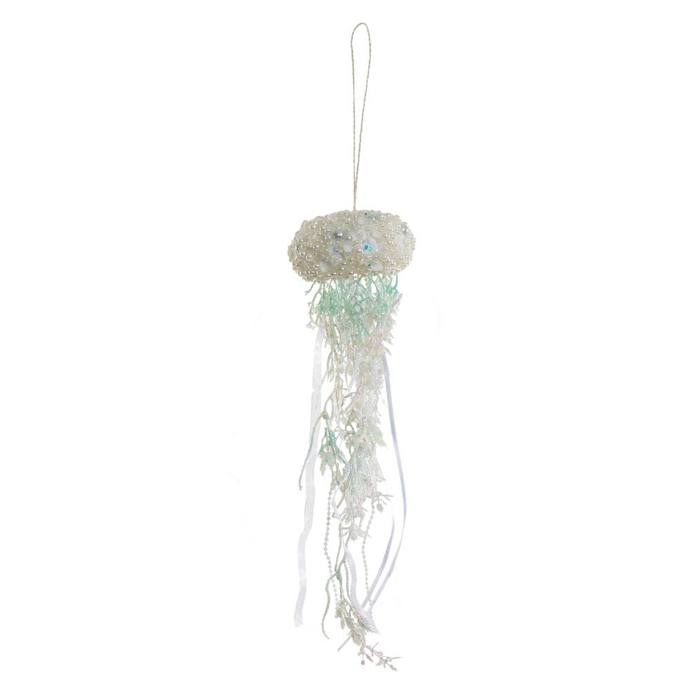 ENFEITE AGUA VIVA NATAL (CREME) 45X9,5cm