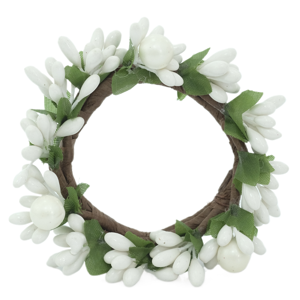 NATAL PORTA GUARDANAPO BERRY (VERDE BRANCO) 5cm