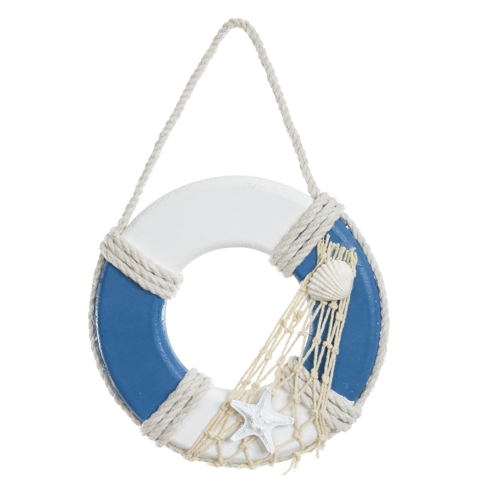 ENFEITE NATAL BOIA PENDURAR (BRANCO AZUL) 16cm