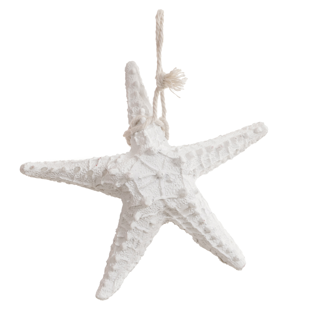 ENFEITE NATAL ESTRELA PENDURAR (BRANCO) 13cm