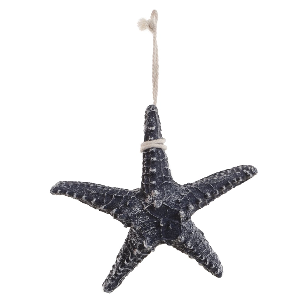 ENFEITE NATAL ESTRELA PENDURAR (AZUL) 13cm