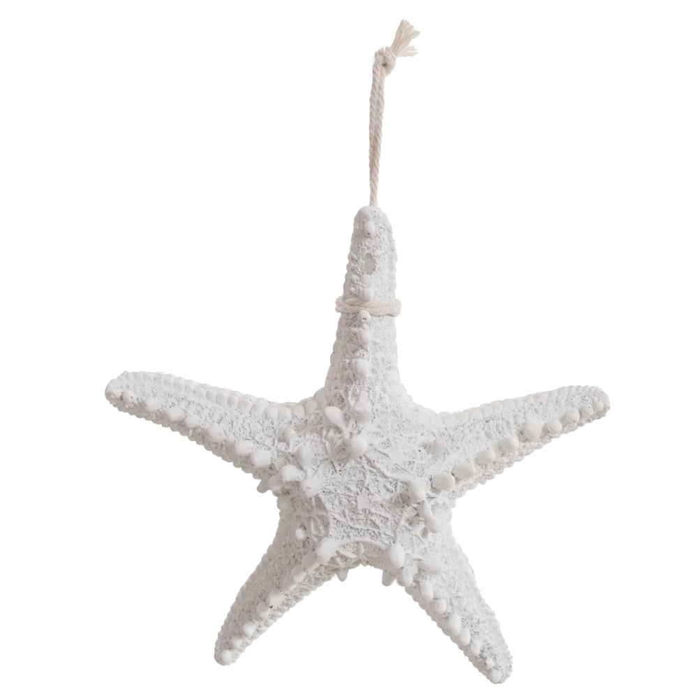 ENFEITE NATAL ESTRELA PENDURAR (BRANCO) 16cm