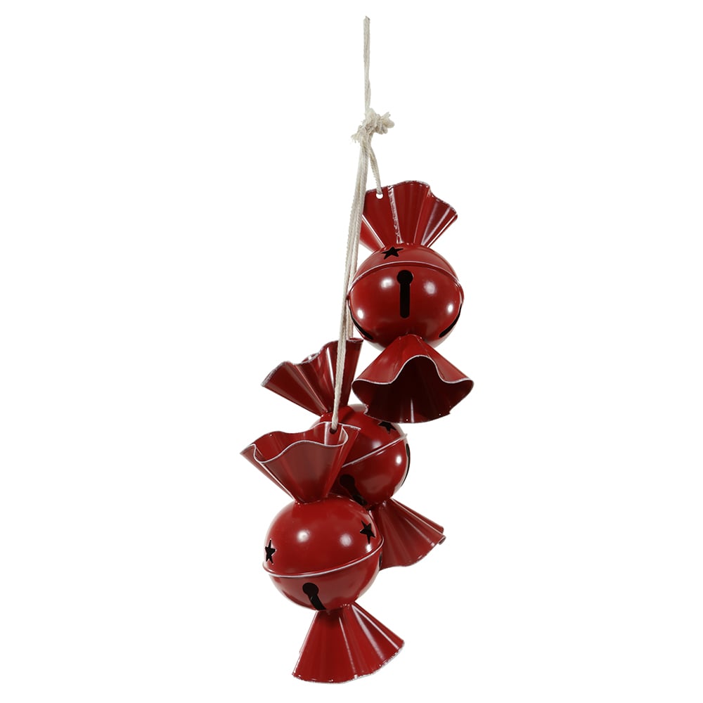 BOMBOM METAL  DECORATIVO 12X23cm (VERMELHO)