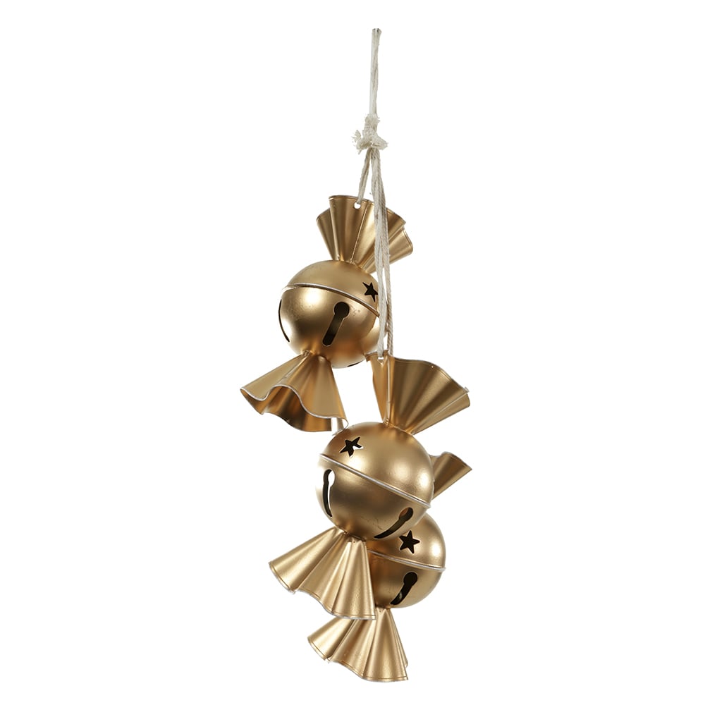 BOMBOM METAL  DECORATIVO 12X23cm (DOURADO)