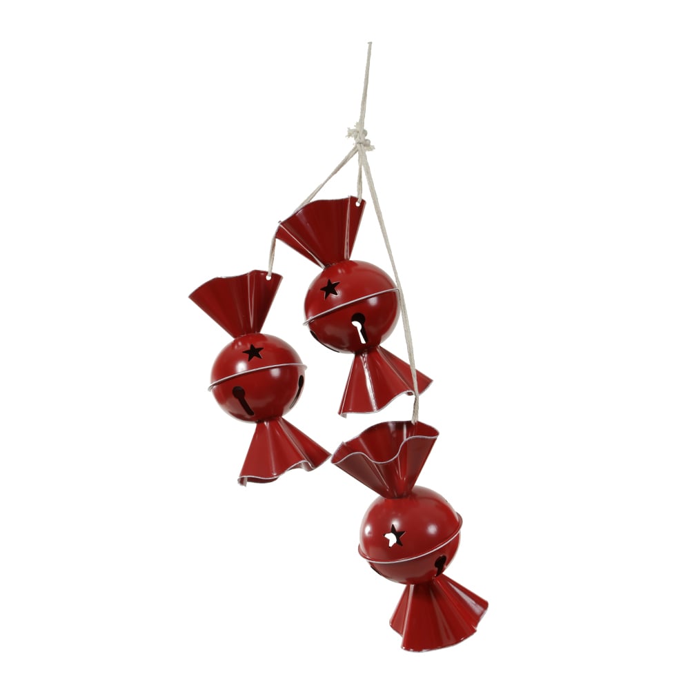 BOMBOM METAL  DECORATIVO 14X30cm (VERMELHO)