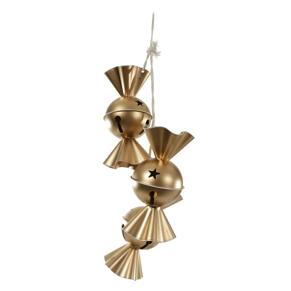 BOMBOM METAL  DECORATIVO 14X30cm (DOURADO)