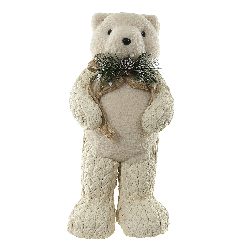 URSO NATAL EM PE (BEGE) 47X21cm