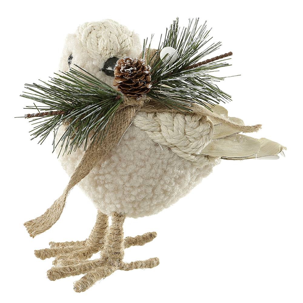 PASSARO NATAL (BEGE) 16,5X19cm
