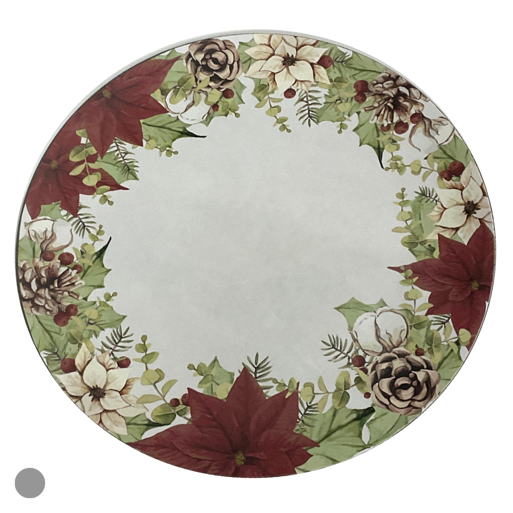 SOUSPLAT DE PLASTICO PINHA (VERMELHO VERDE) 33D