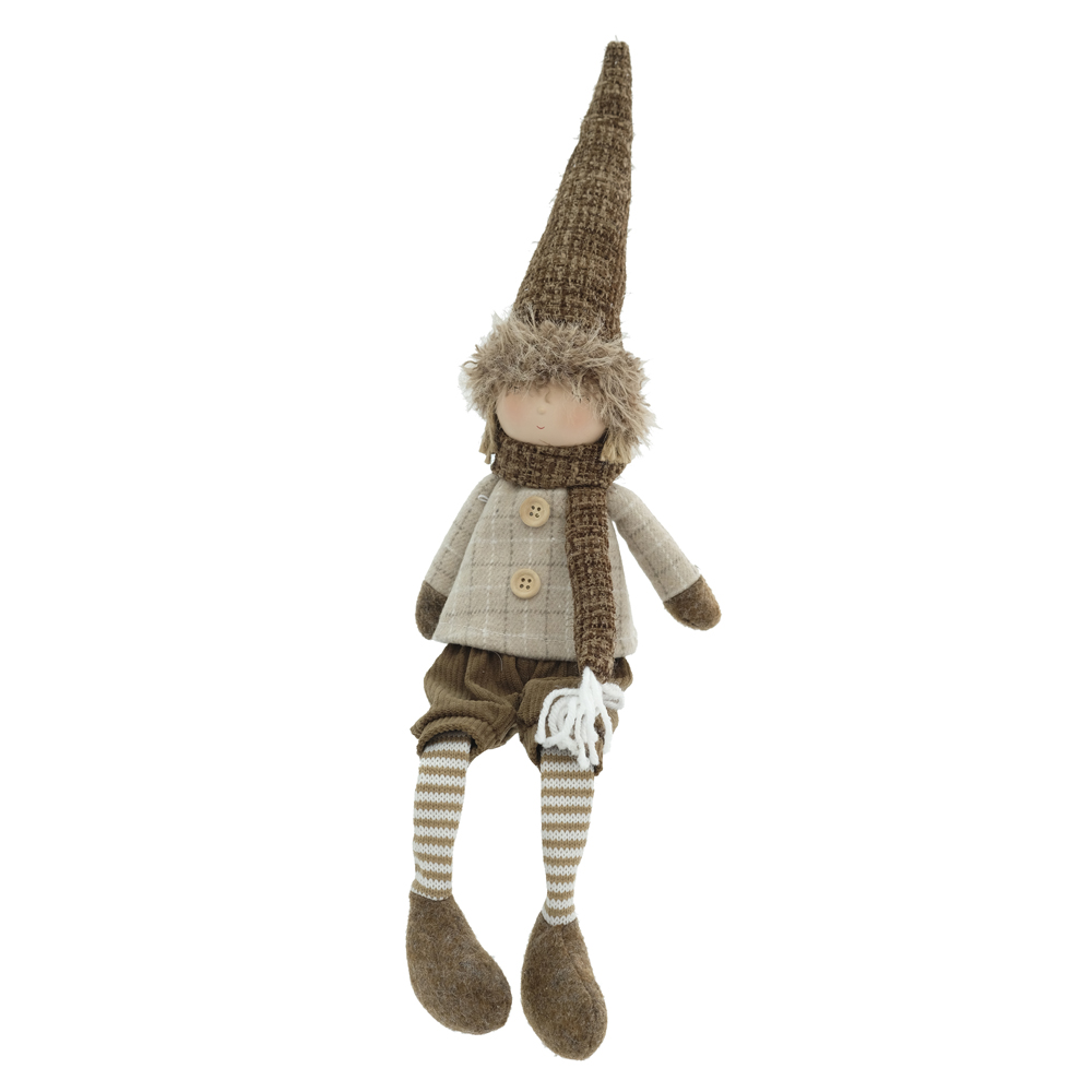 BONECO NATAL MENINO (BEGE) 56X15cm