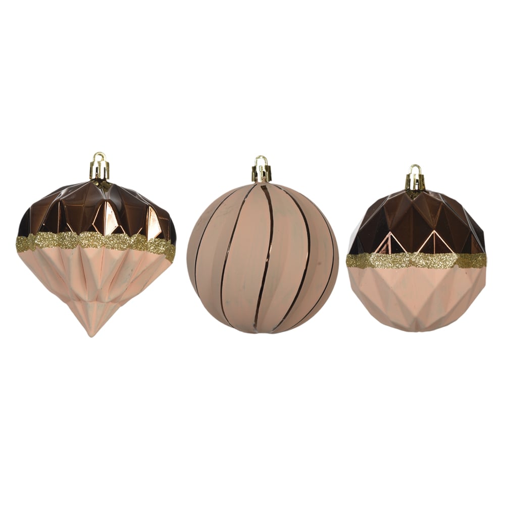 KIT ENFEITE E BOLA DIVERSOS NATAL (BEGE MARROM) 8D