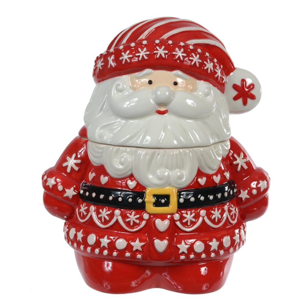 ESCULTURA  NOEL 21X16X3cm (VERMELHO BRANCO)